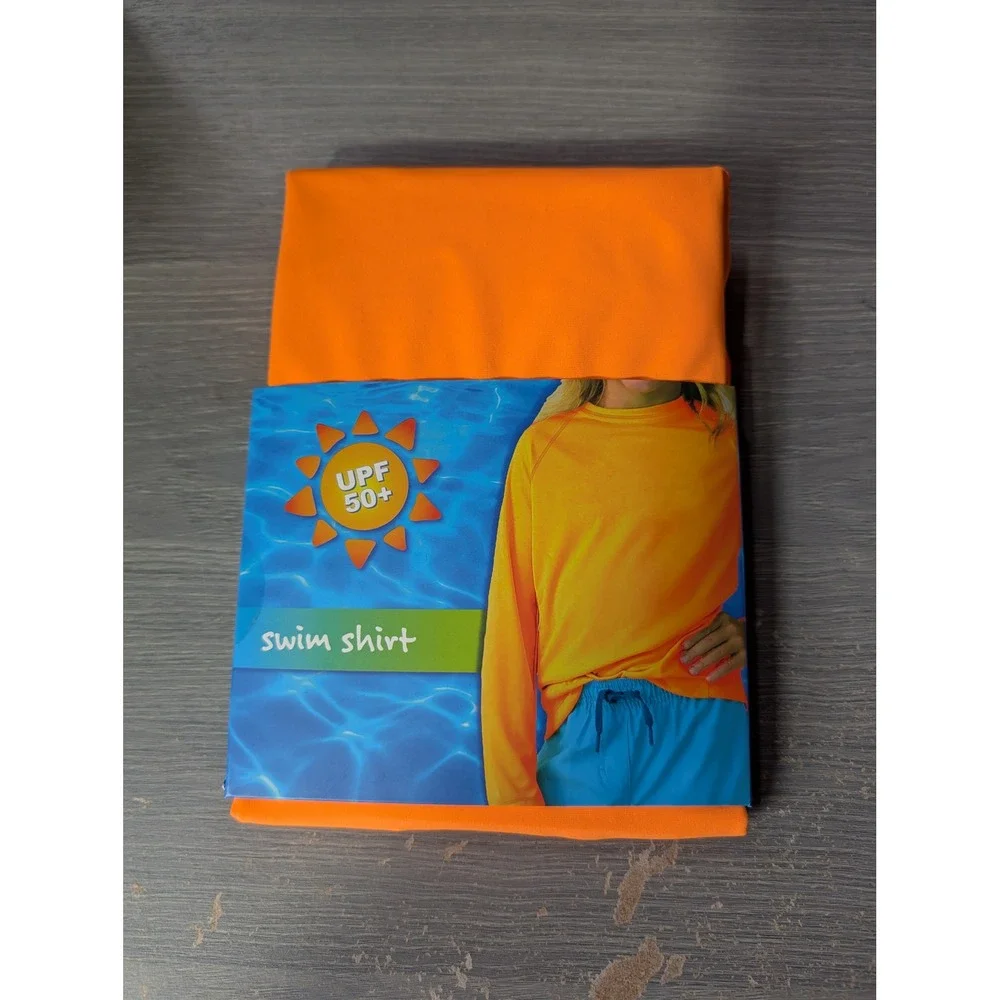 Orange Swim Shirt Size S 5/6